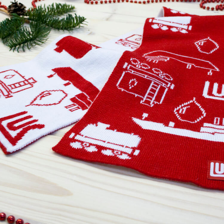 шарф с логотипом или символикой на заказ фото